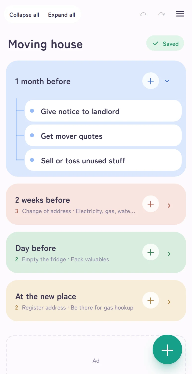 A map for moving house