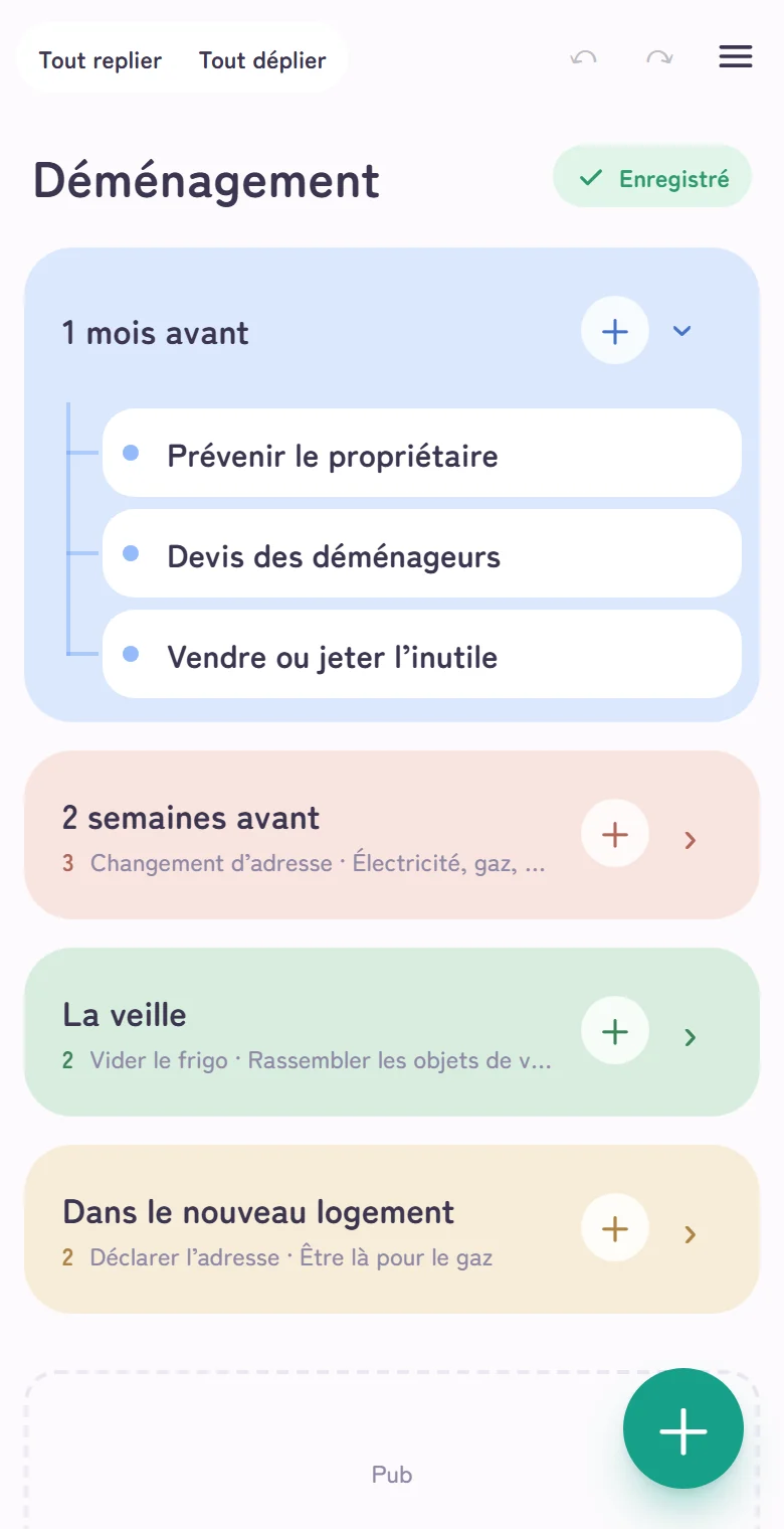 Une carte pour un déménagement