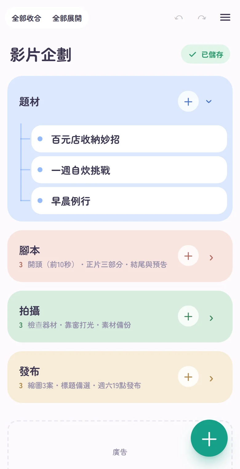 影片企劃的地圖